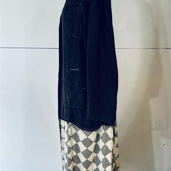 Magnolia Pearl Checkered Skirt Coat Jacket One Size NWT - Picture 4 of 13